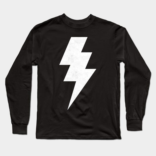 Lightning Bolt white Long Sleeve T-Shirt by Vin Zzep